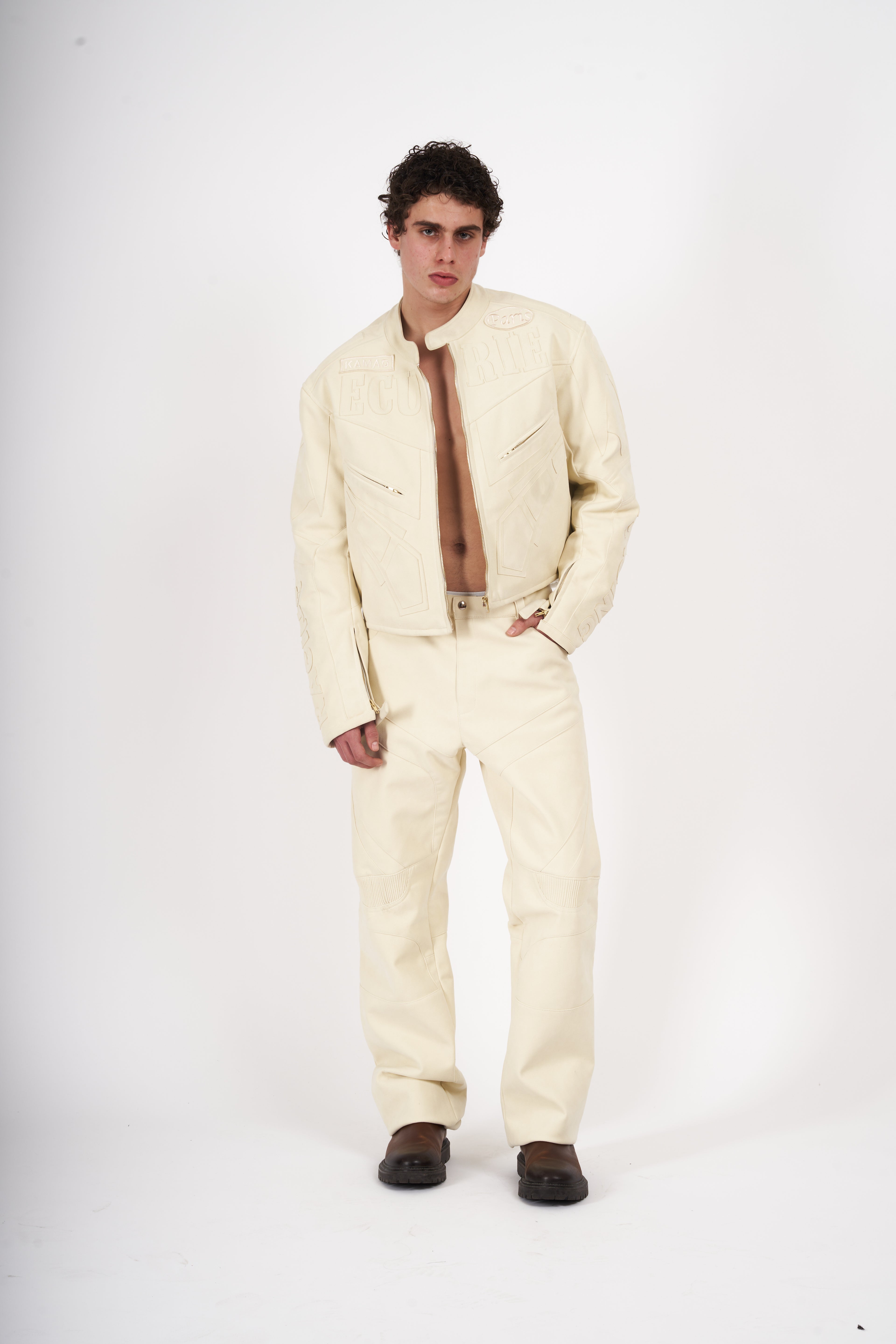 Veste racing Beige