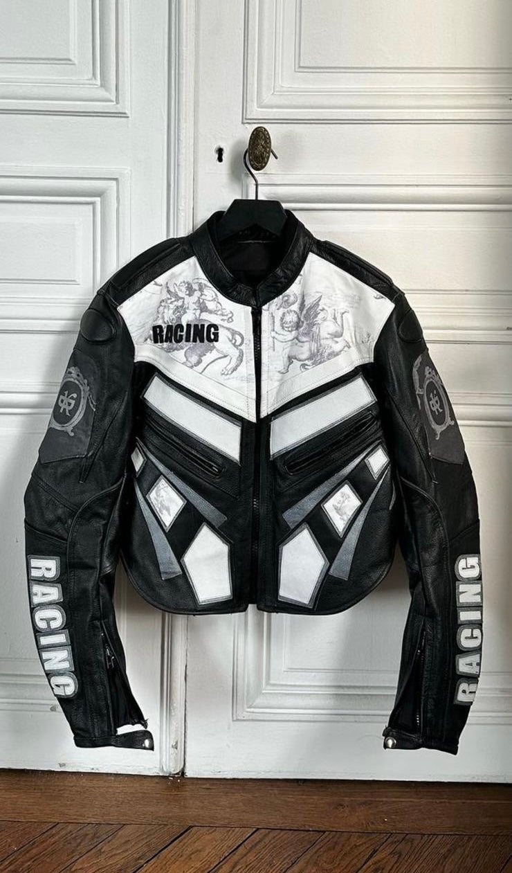 Racing Jacket Black /White Personnalisée