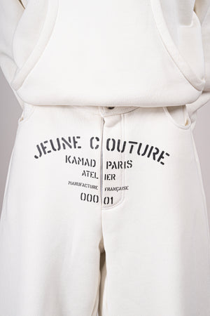 Pantalon lounge en coton blanc