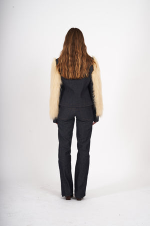 Veste Denim faux Fur