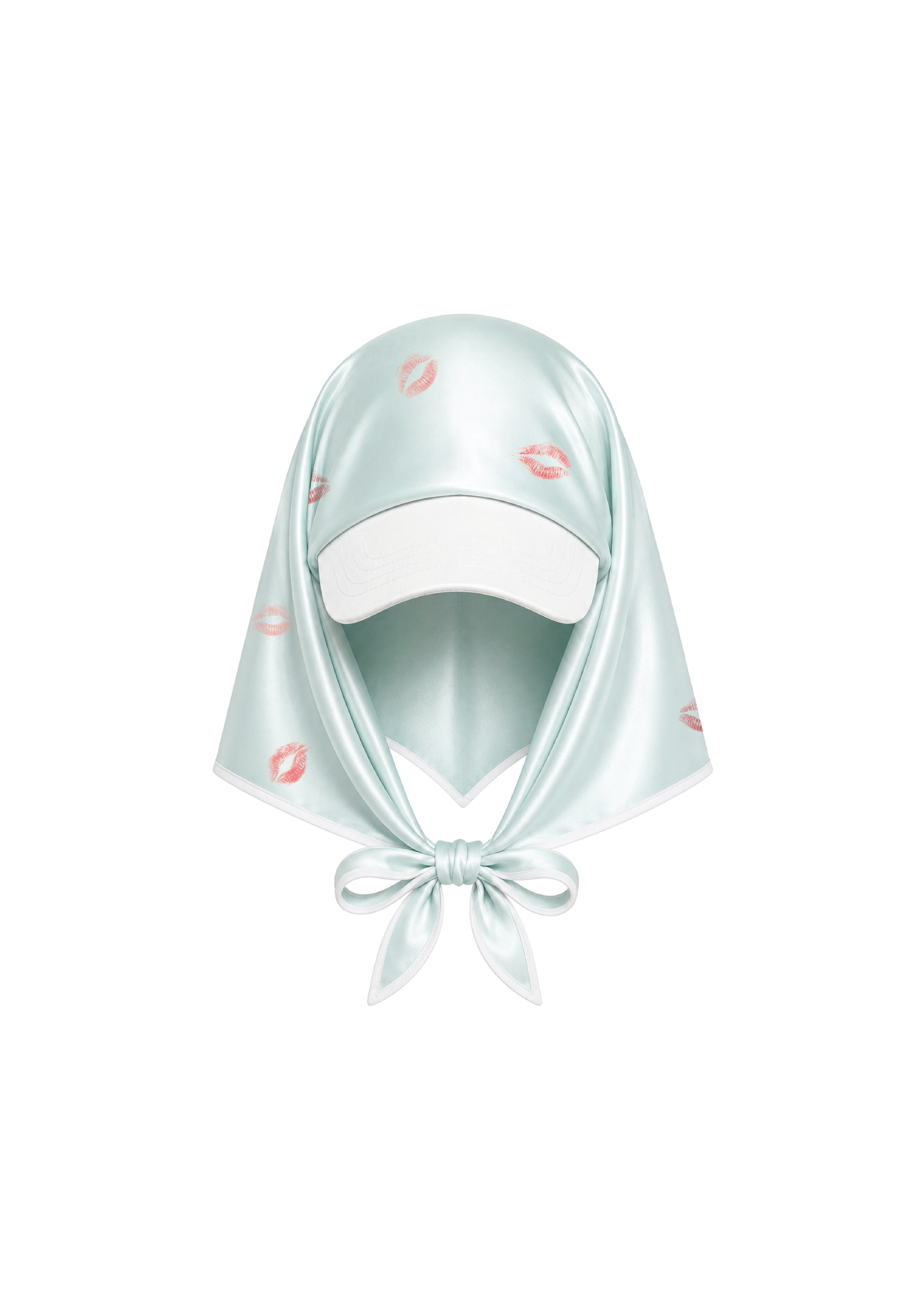 casquette soie turquoise