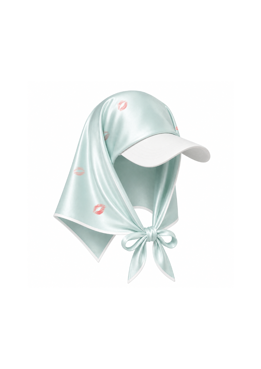 casquette soie turquoise
