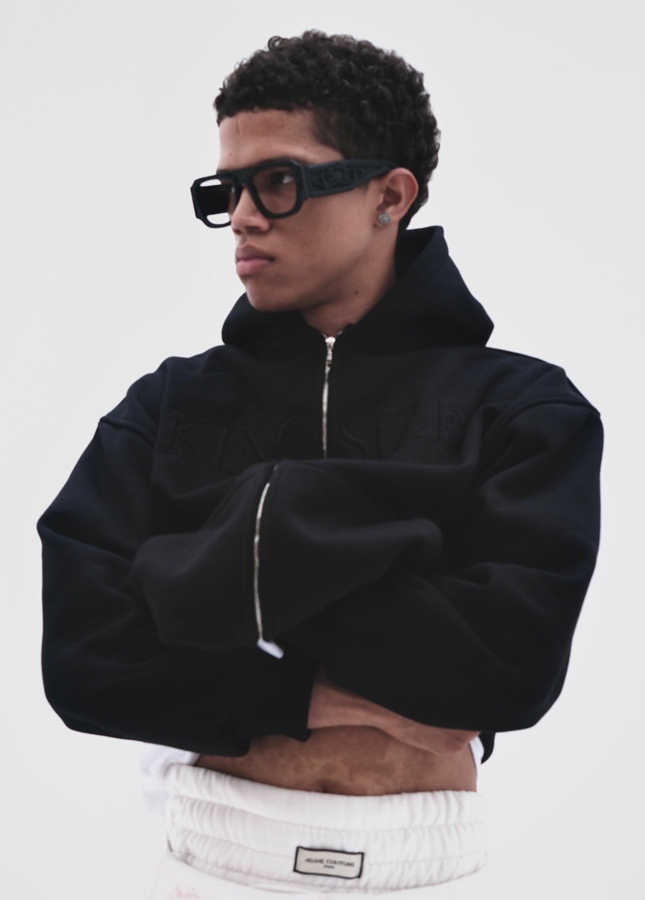 hoodie zippé kingsize noir