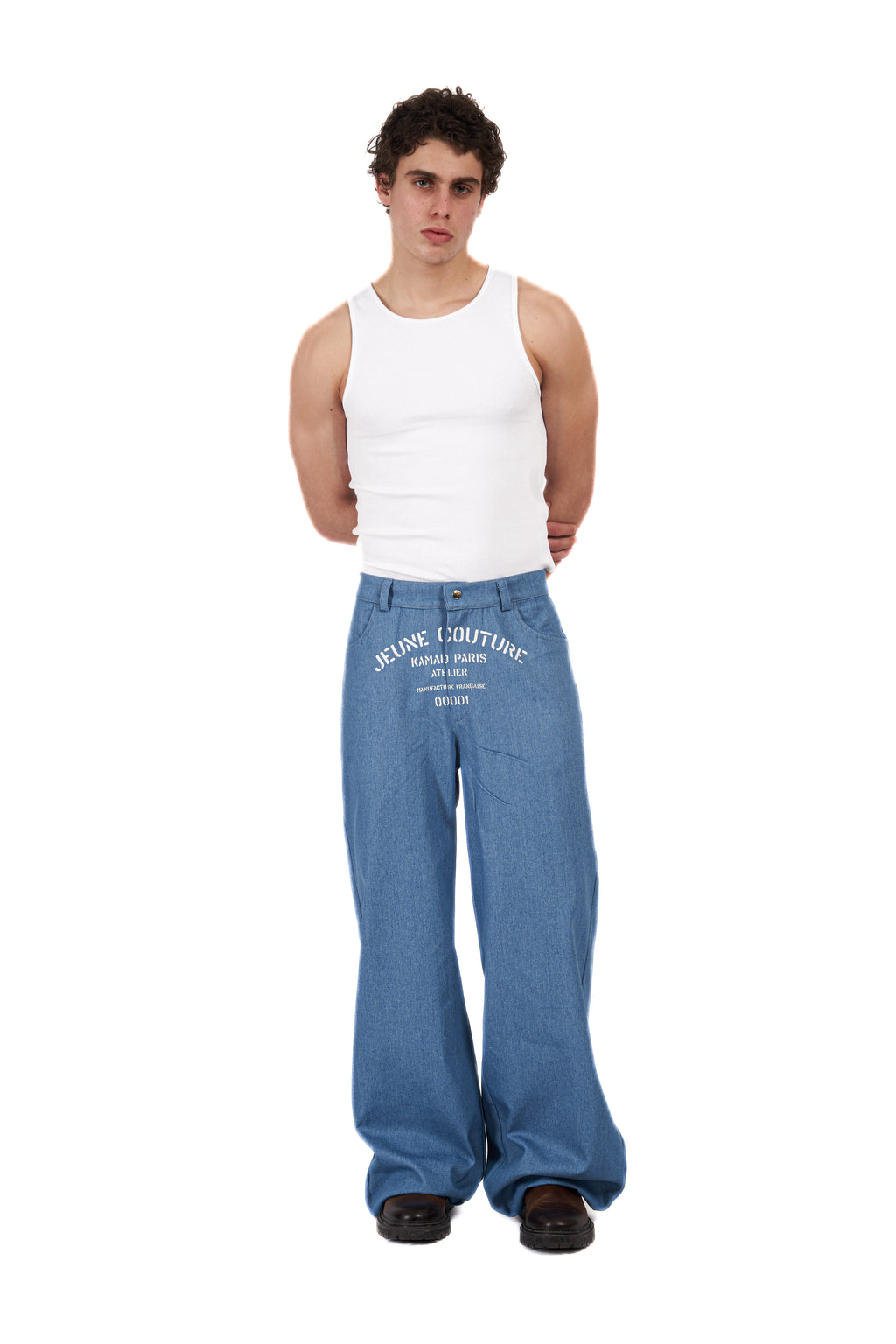 Pantalon baggy Denim ciel