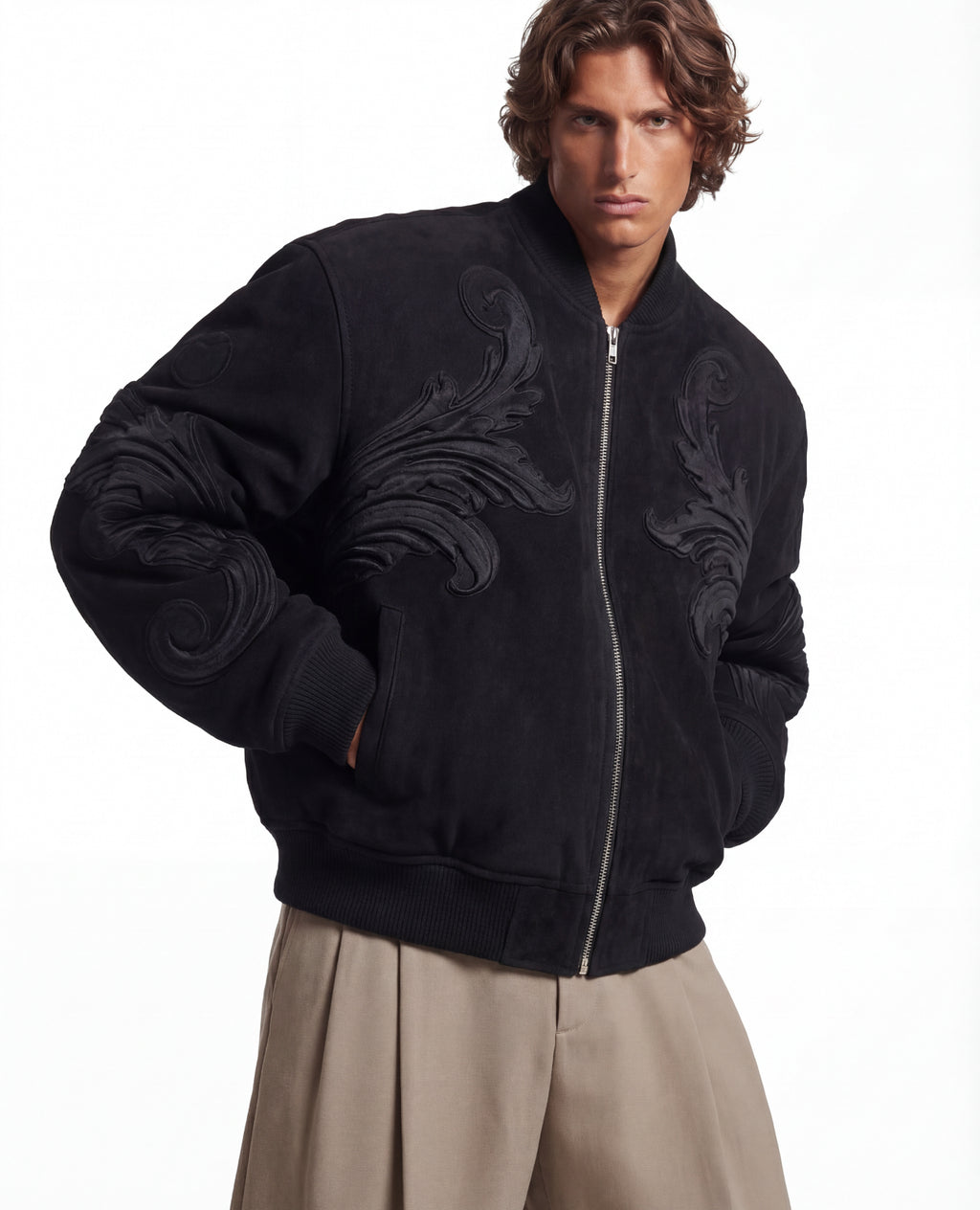 Bomber Moulures noir