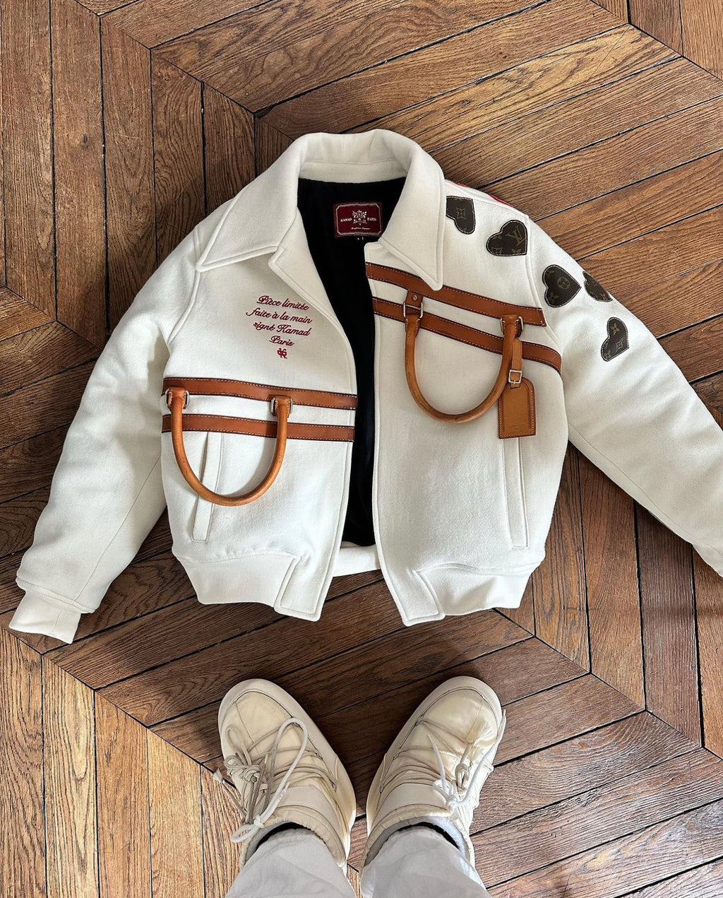 Bomber upcyclé SUPER BOWL