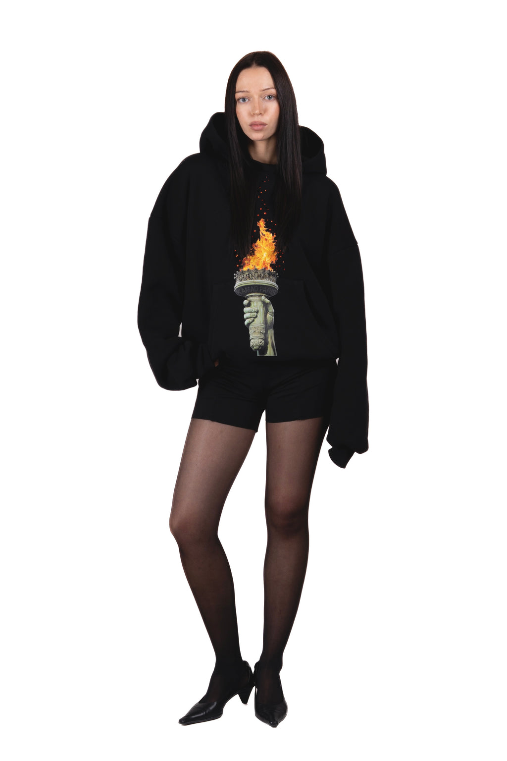 Hoodie Black Flamme