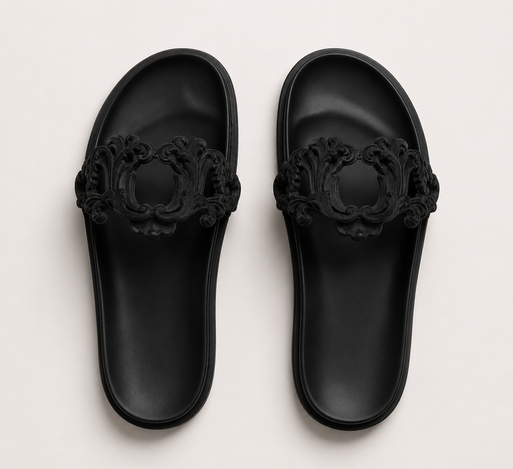 Mule ornement noir