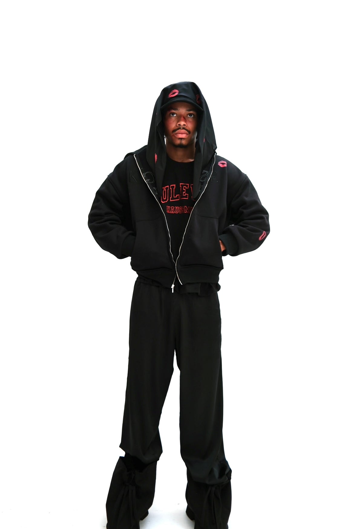 hoodie zippé kingsize noir