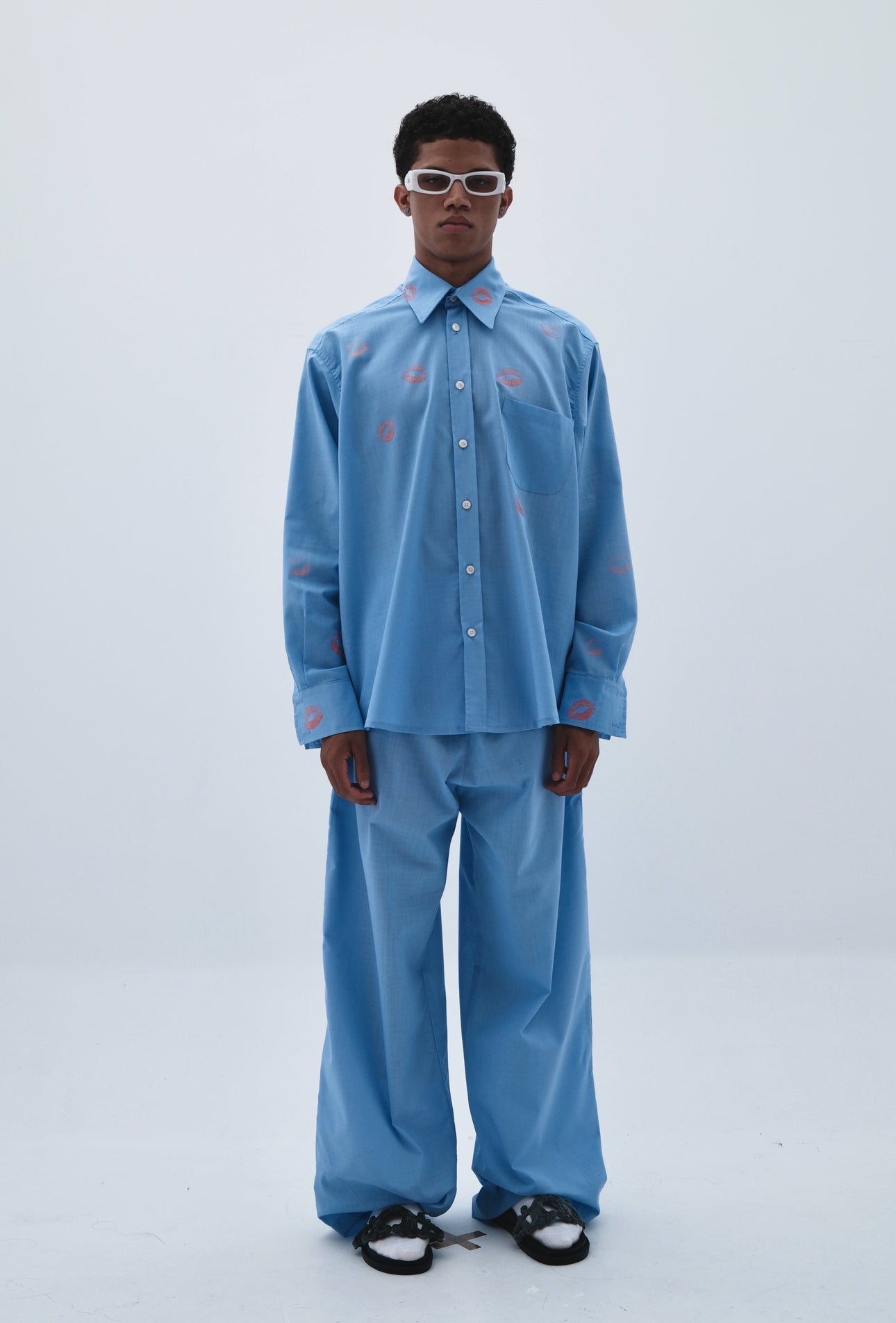 Chemise bisou bleu