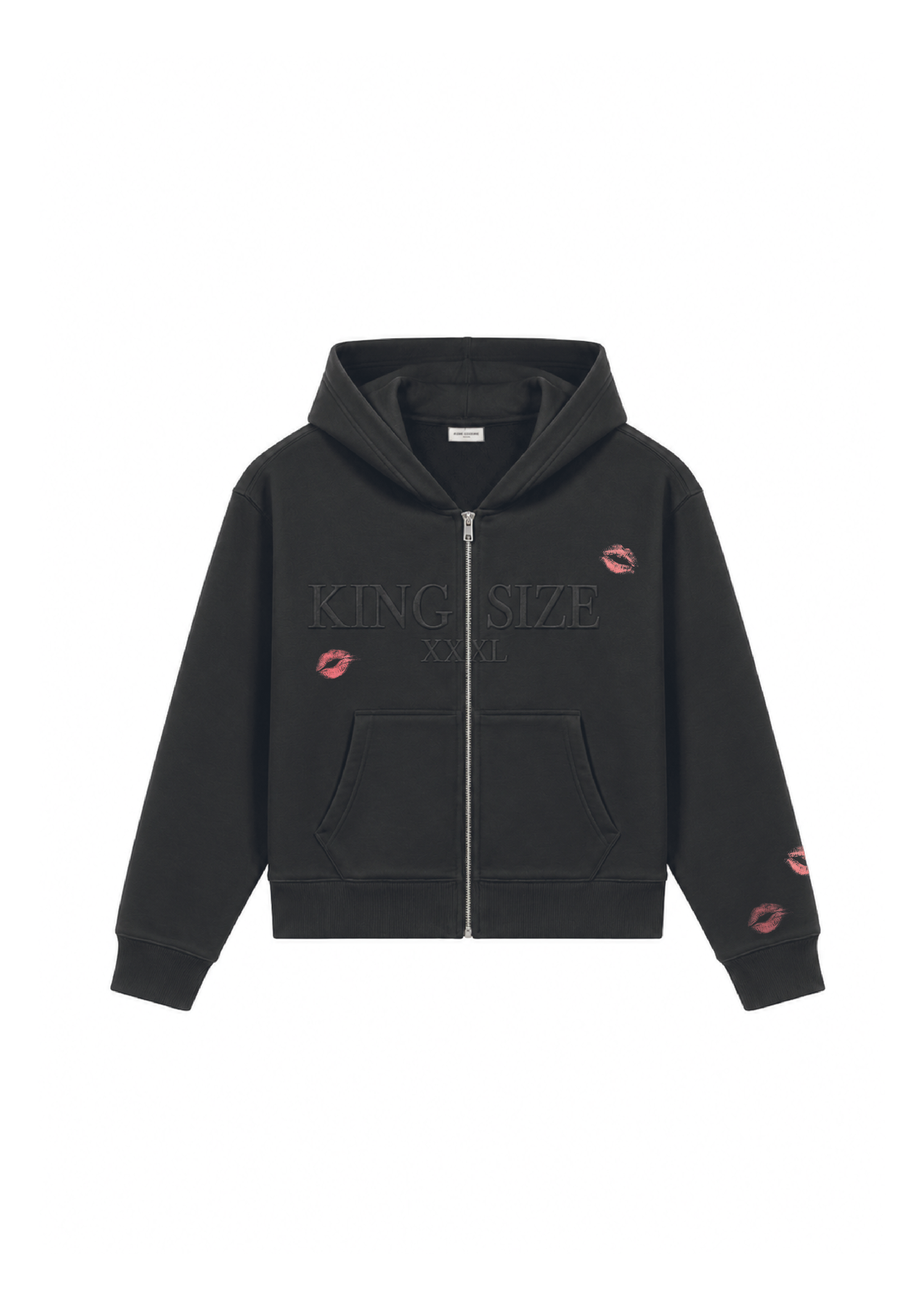 hoodie zippé kingsize noir