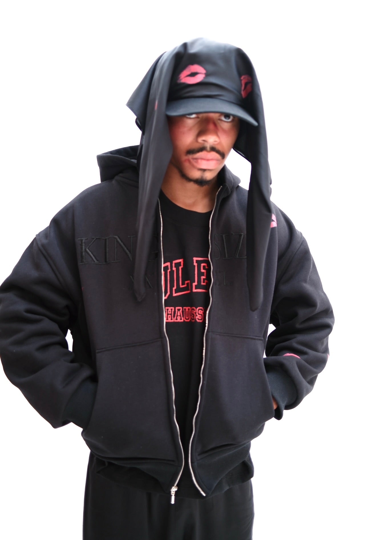 casquette soie noir