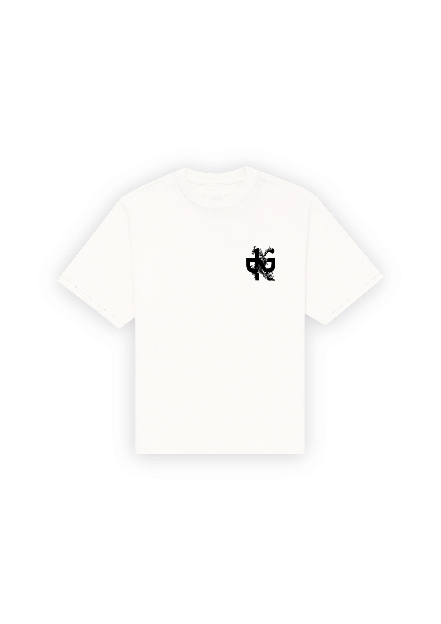 T-shirt White Ornement