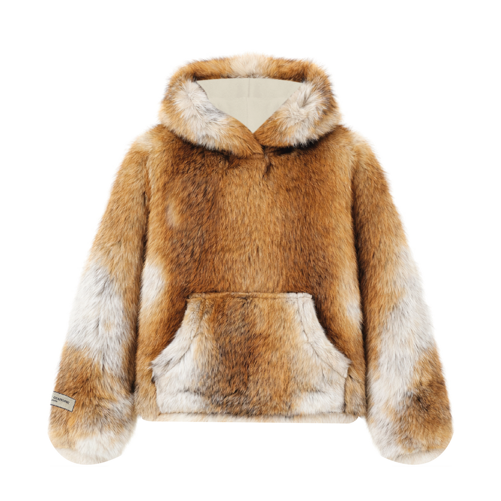 Hoodie fourrure renard