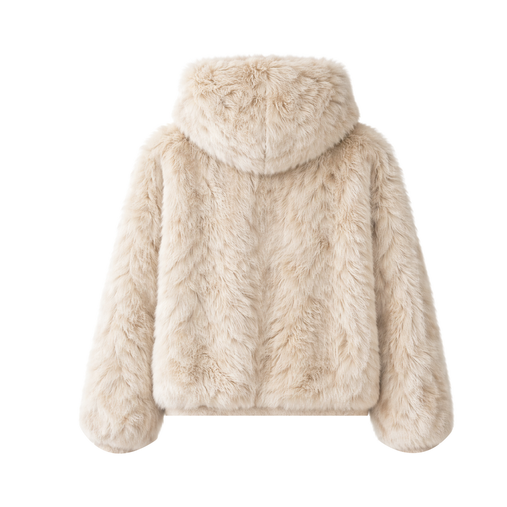 Hoodie fourrure lapin
