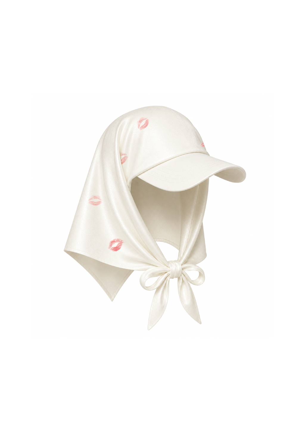casquette soie blanche