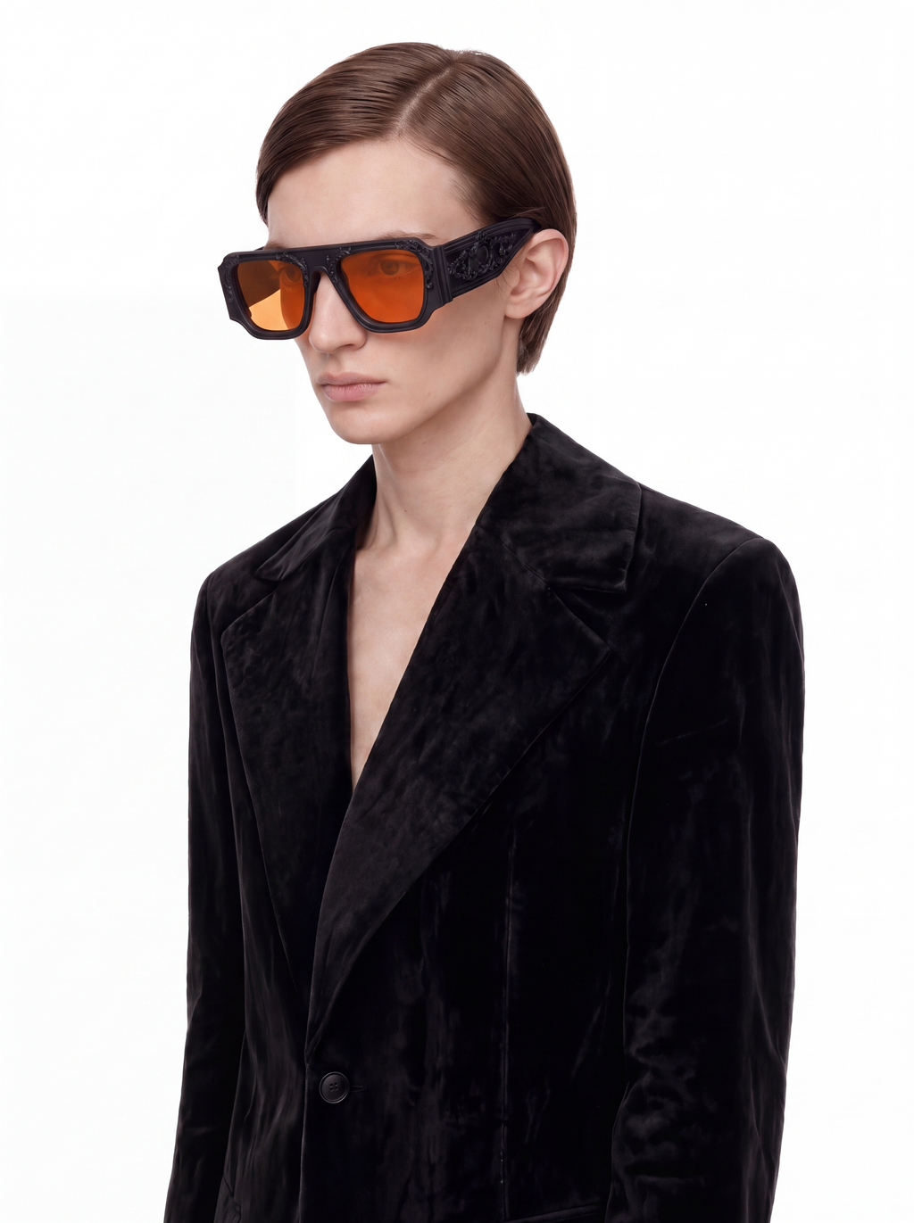 Noir aviateur orange