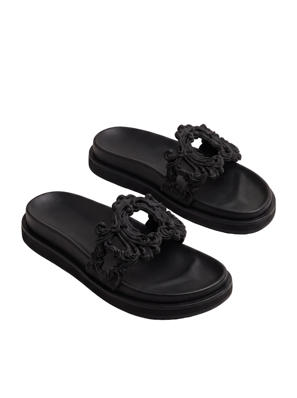 Mule ornement noir