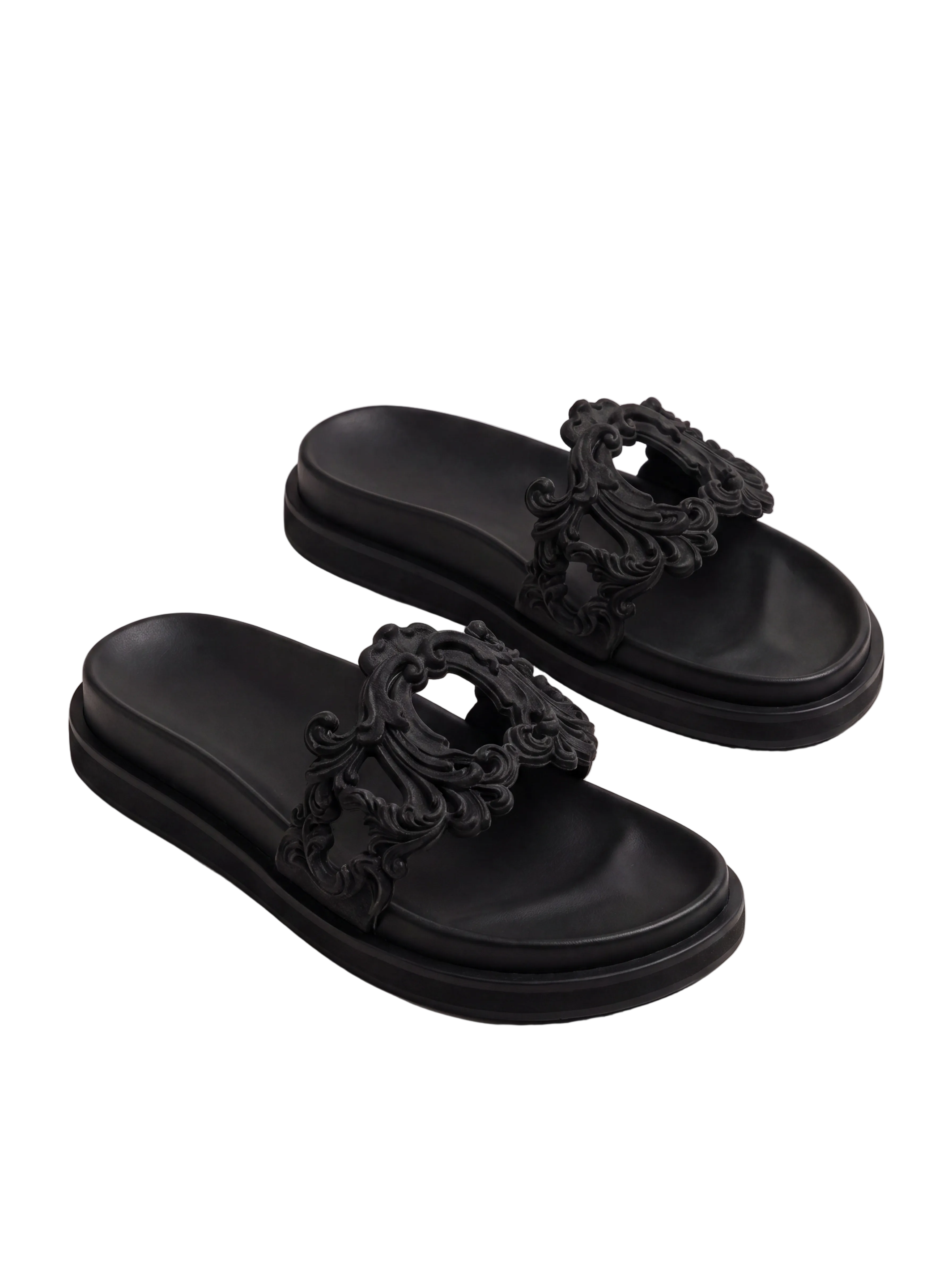 Mule ornement noir