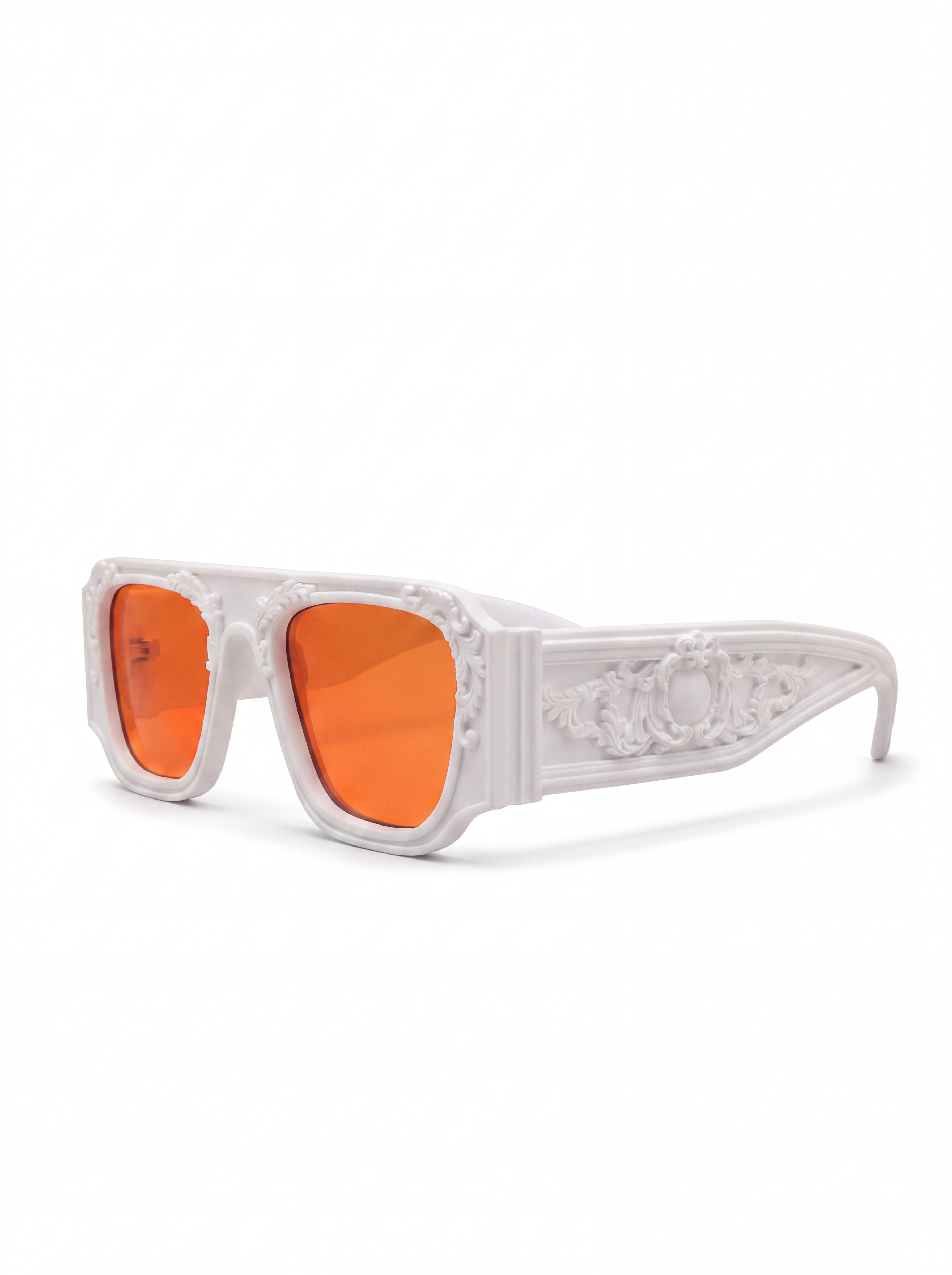 Blanc aviateur orange