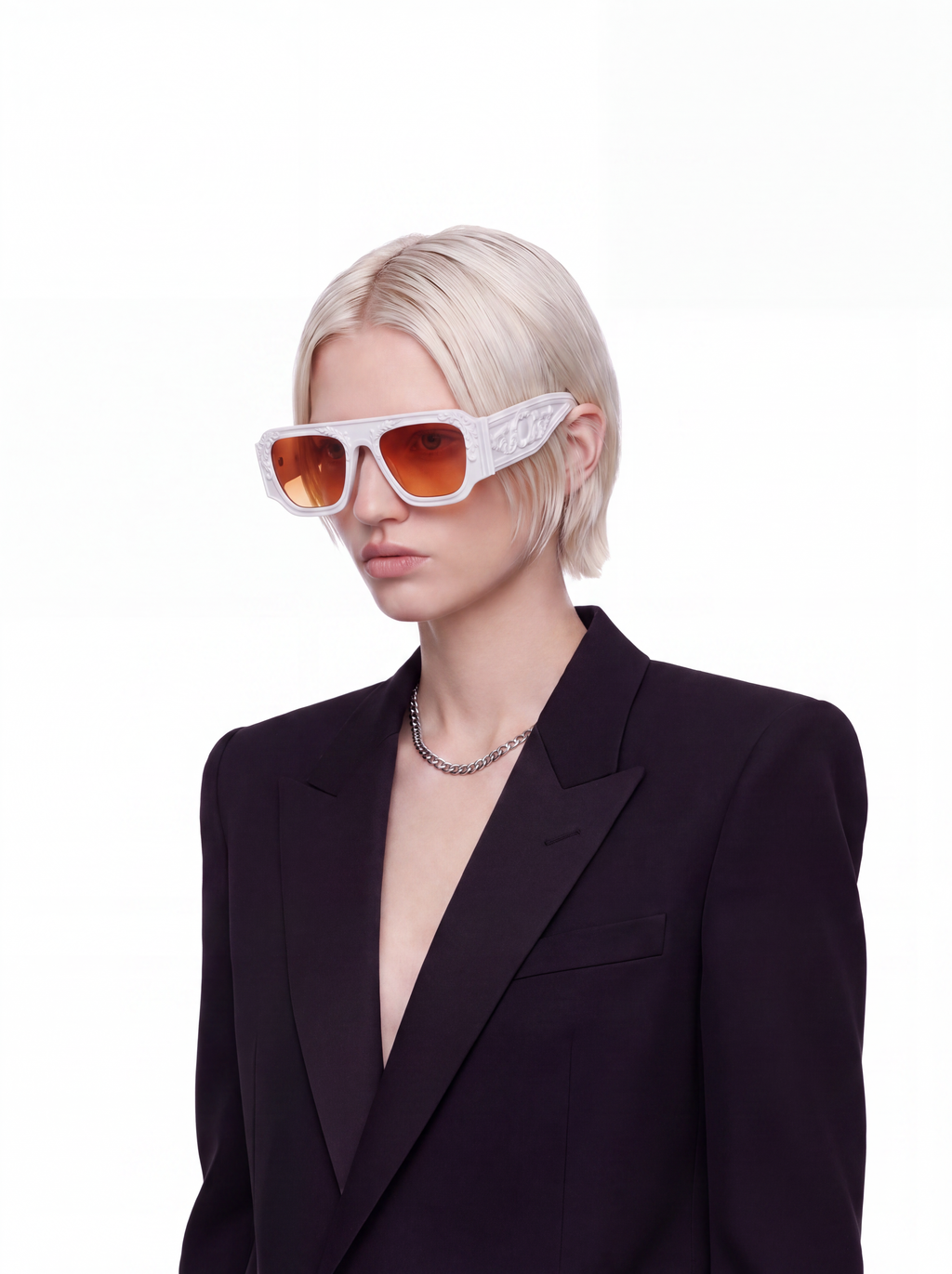 Blanc aviateur orange